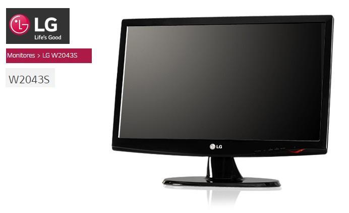 Monitor lg 20 w2043s, usado en buen estado funcional.