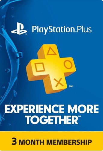 Tarjeta psn card playstation plus 3 meses ps3 ps4 ps vita