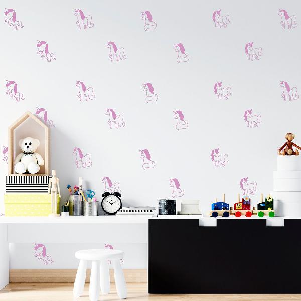 Vinilos Decorativos Infantil Con Patrones De Unicornios